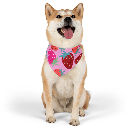 Strawberry Patch Pet Bandana Collar