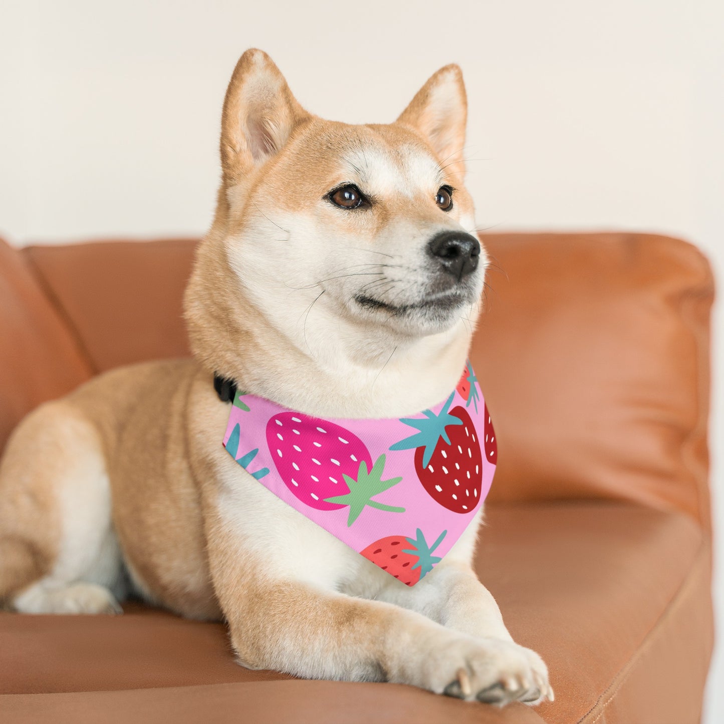 Strawberry Patch Pet Bandana Collar